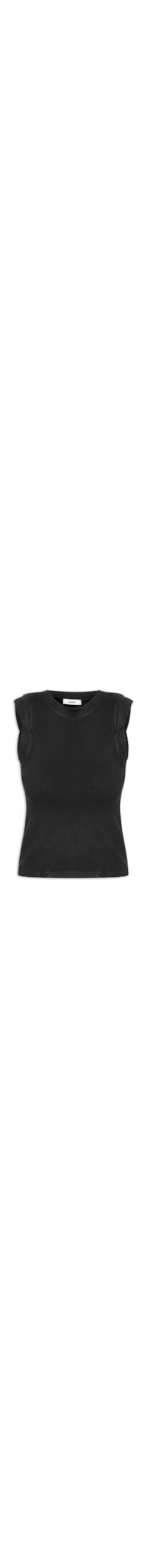 Blusa Feminina Manga Sobreposta - Preto