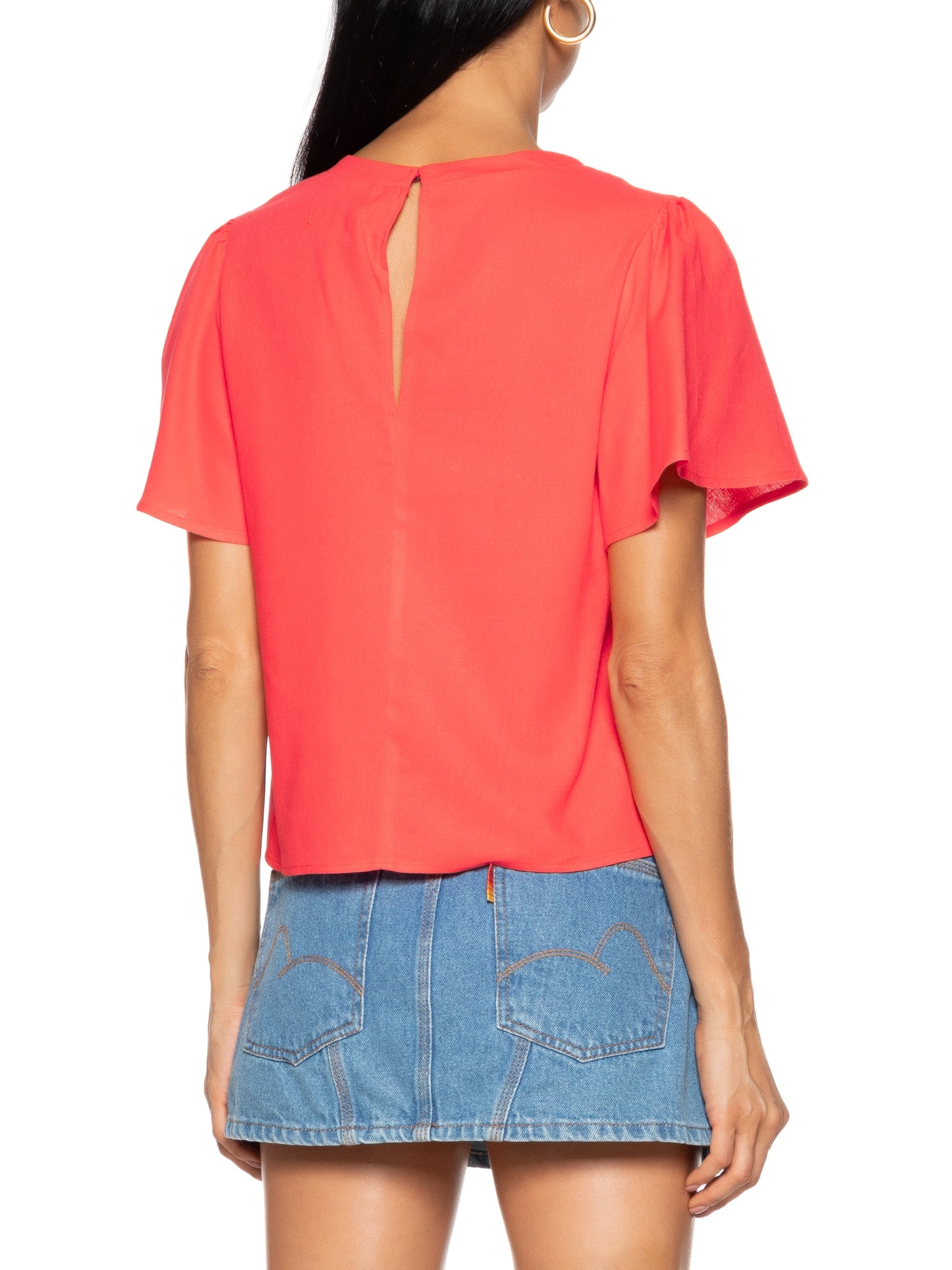Blusa Feminina Manga Vermelho Hering