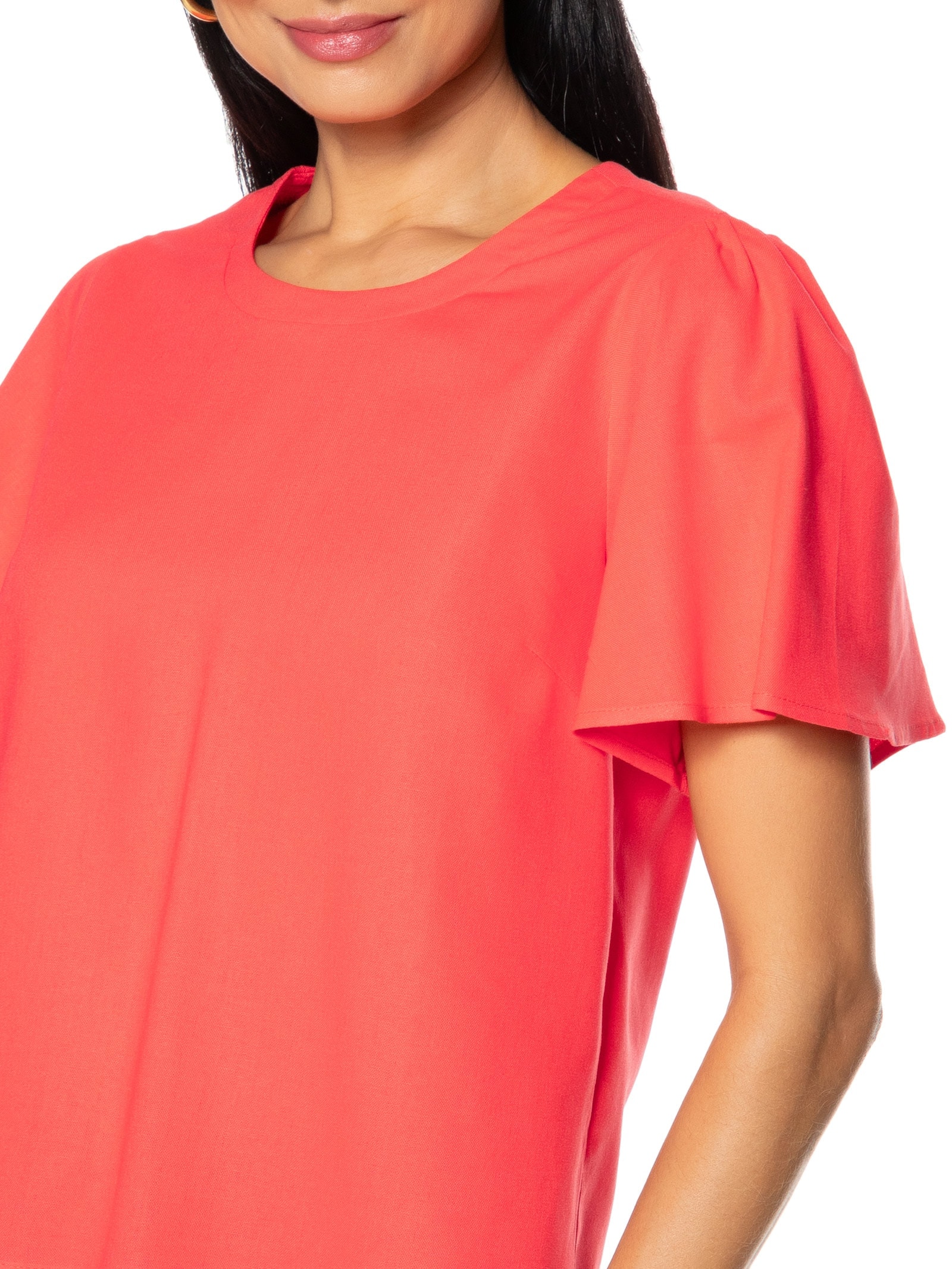 Blusa Feminina Manga Vermelho Hering