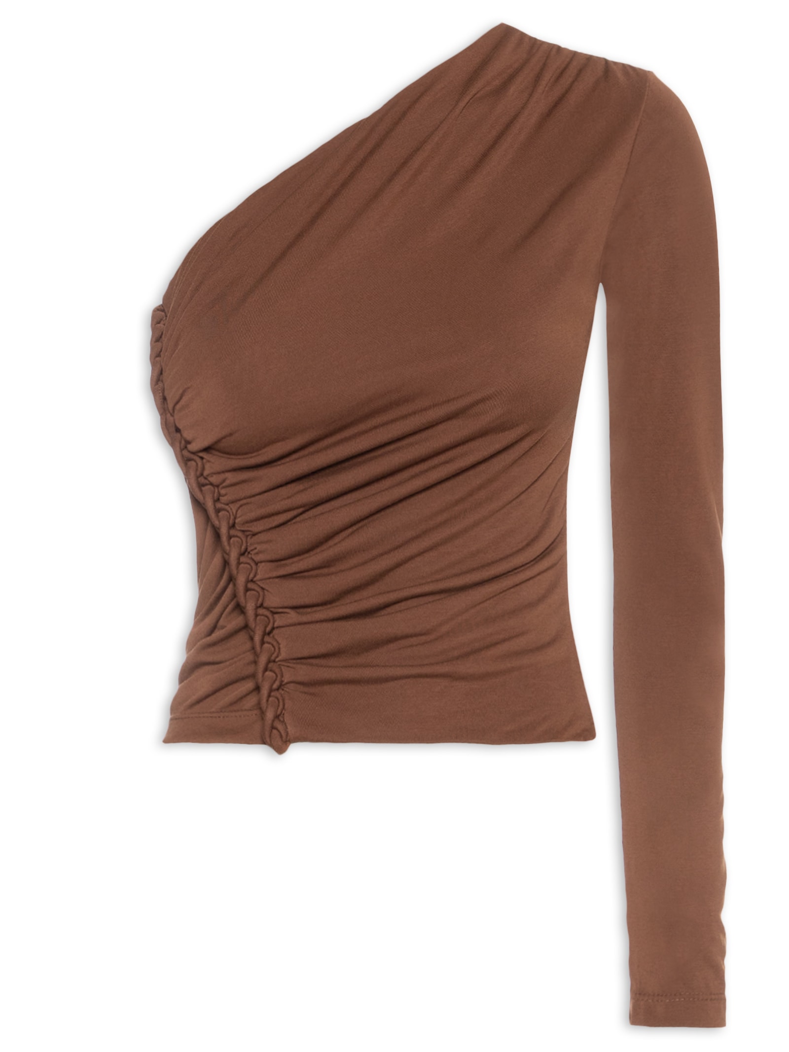 Blusa Feminina Marrom Open