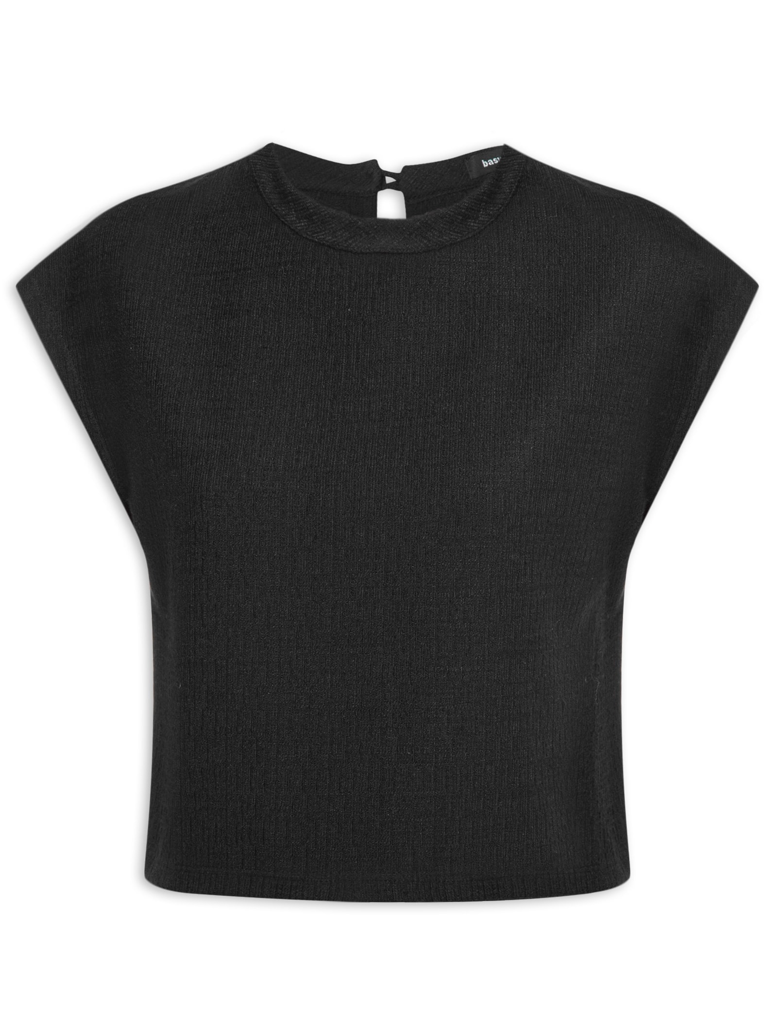 Blusa Feminina Mc Texturizada Preta Basiq