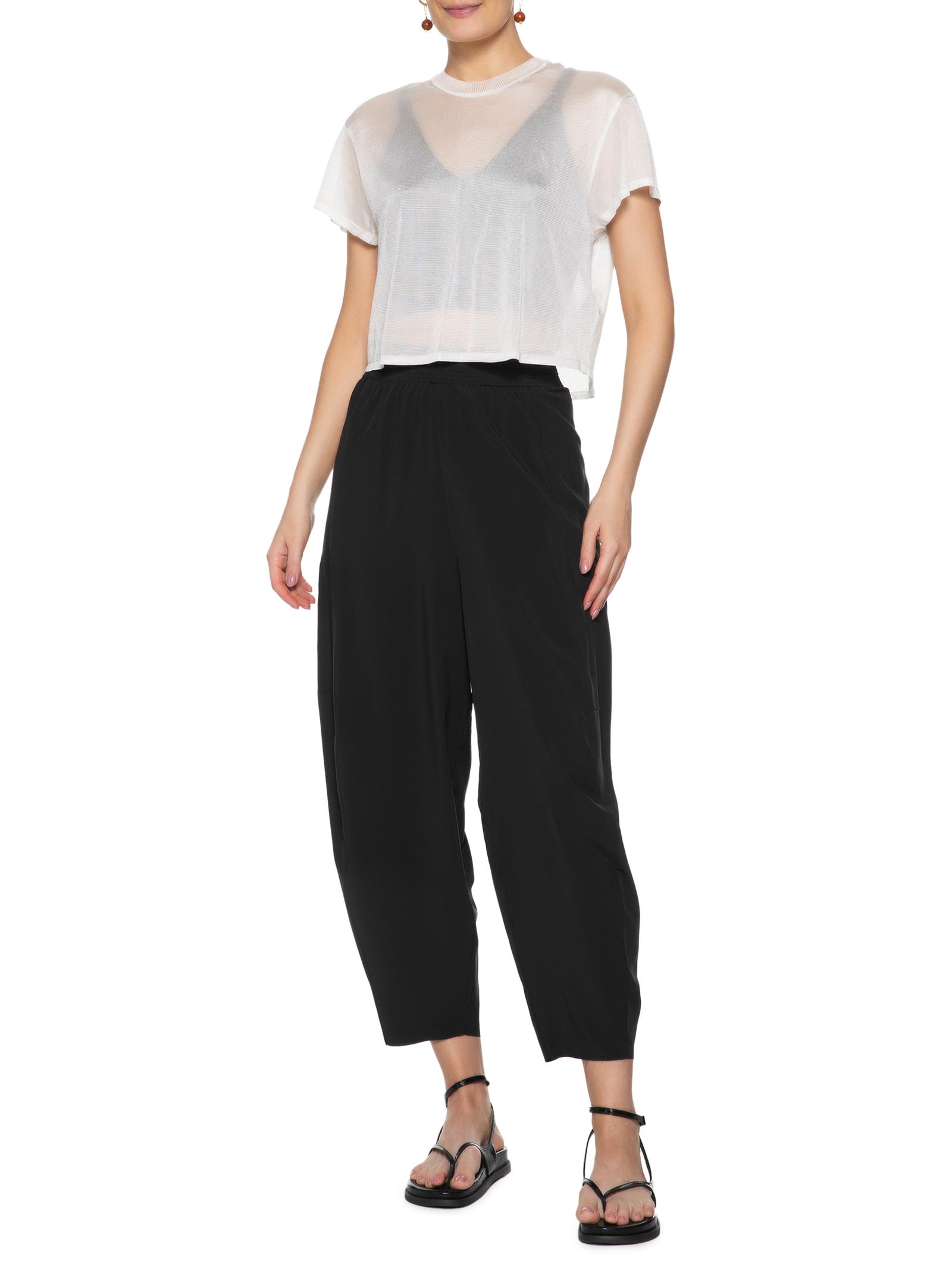 Osklen - Blusa Feminina Mc Tricot Sobreposição - Branco