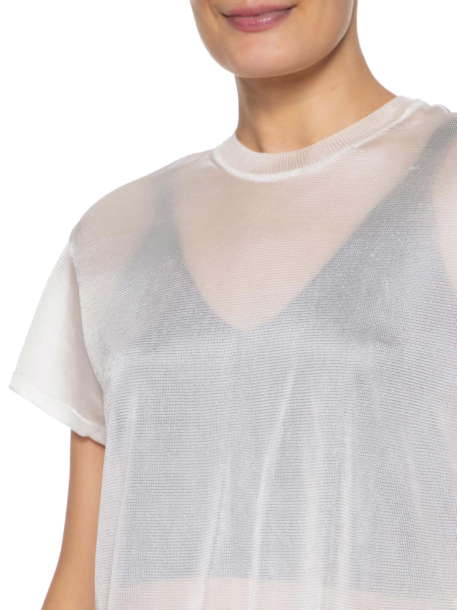 Osklen - Blusa Feminina Mc Tricot Sobreposição - Branco