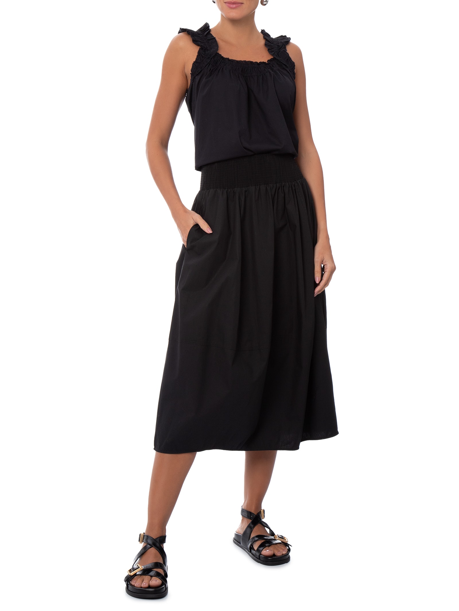 Blusa Feminina Meg Cotton Sl Blouse Preto Levi's