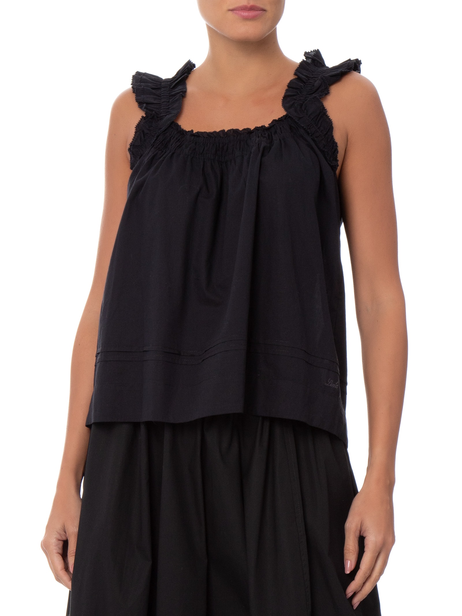 Blusa Feminina Meg Cotton Sl Blouse Preto Levi's