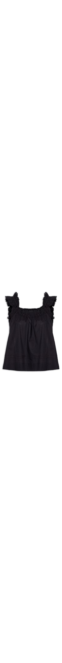 Blusa Feminina Meg Cotton Sl Blouse – Preto