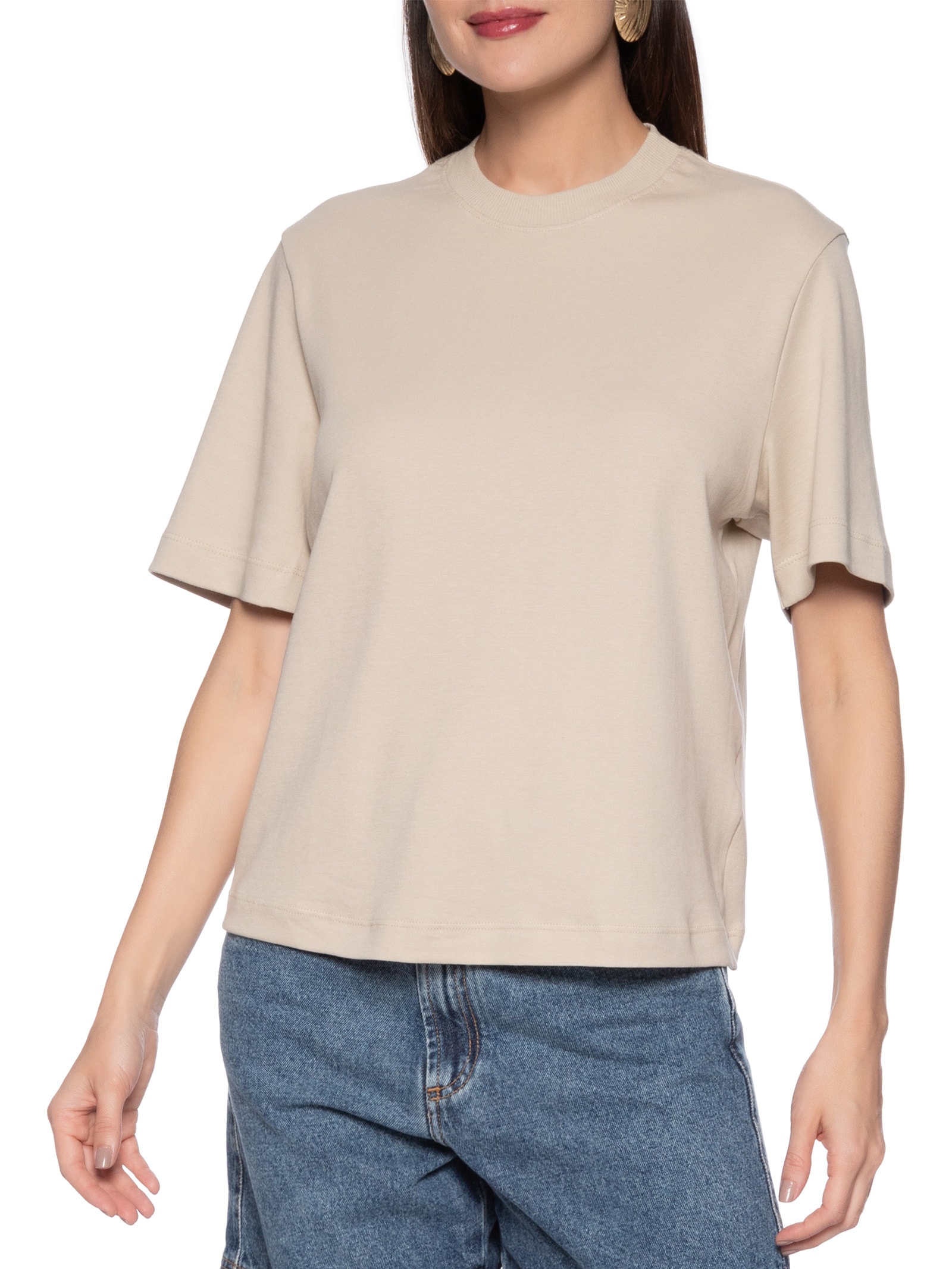 Blusa Feminina Meia Malha Bege Hering