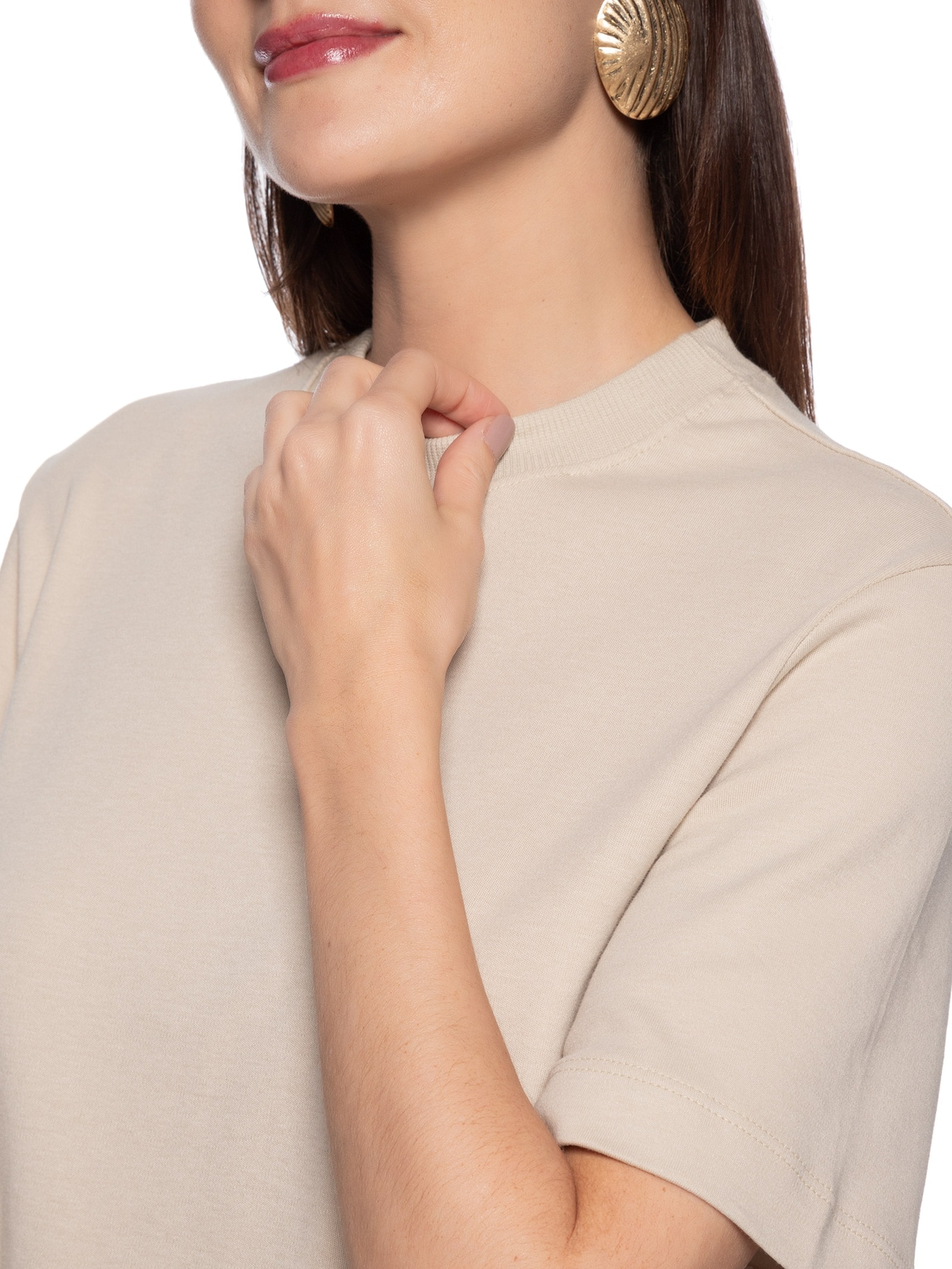 Blusa Feminina Meia Malha Bege Hering