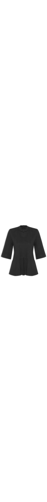 Blusa Feminina Meia Malha Bia - Preto