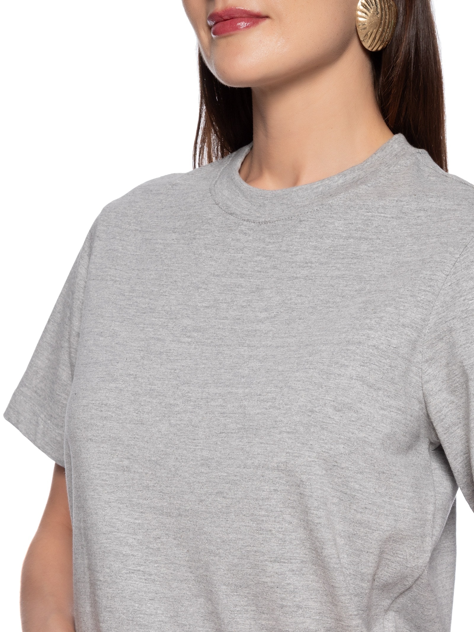 Blusa Feminina Meia Malha Cinza Hering