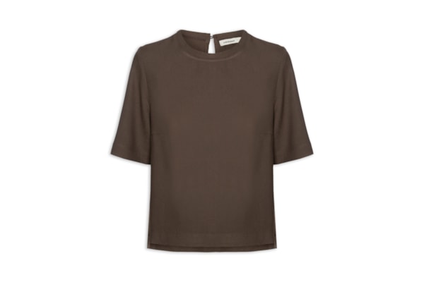 Blusa Feminina Meia Malha - Marrom