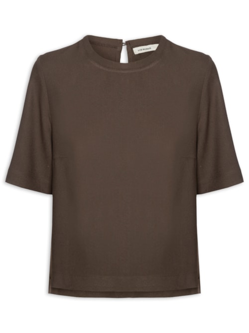 Blusa Feminina Meia Malha – Marrom