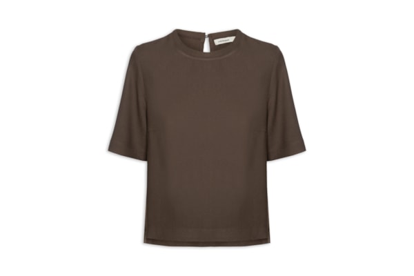 Blusa Feminina Meia Malha - Marrom