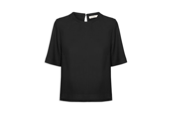 Blusa Feminina Meia Malha - Preto