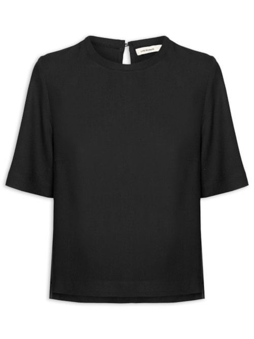 Blusa Feminina Meia Malha – Preto