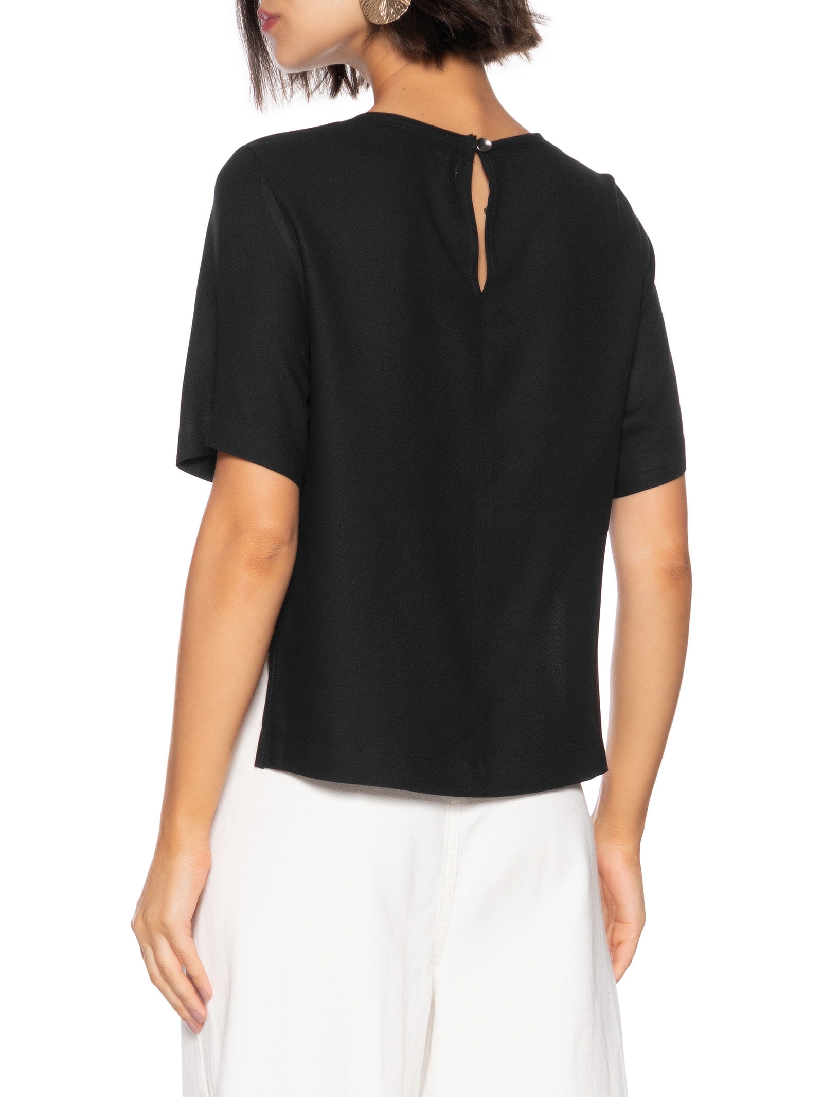 Blusa Feminina Meia Malha Preto Hering