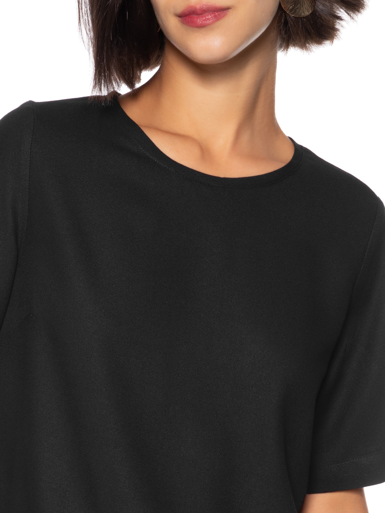 Blusa Feminina Meia Malha Preto Hering
