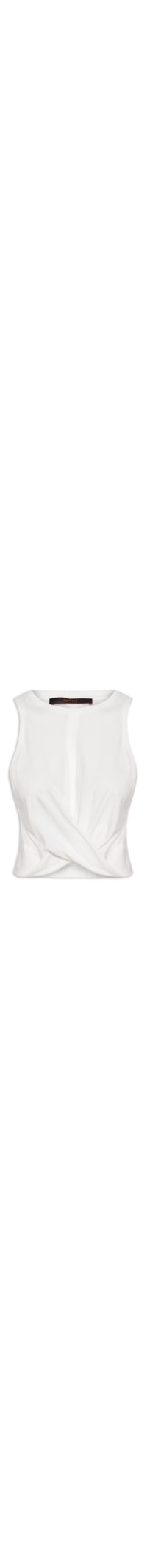 Blusa Feminina Meia Malha Torção - Branco
