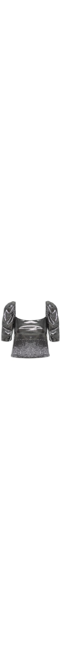 Blusa Feminina Metalizada - Prata