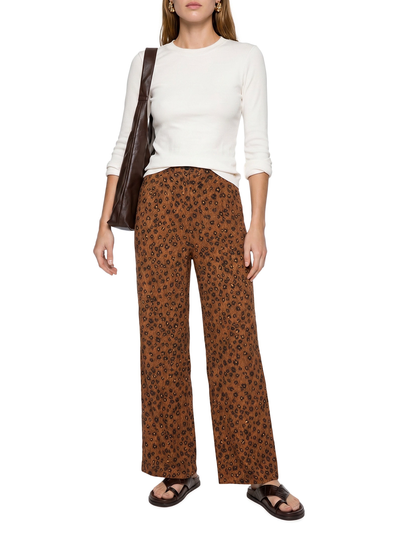 Blusa Feminina ML Rib com Elastano Branco Cantão