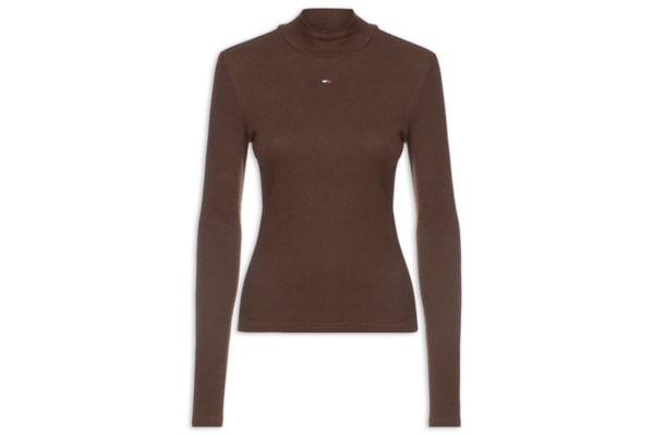 Blusa Feminina Mock Neck - Marrom