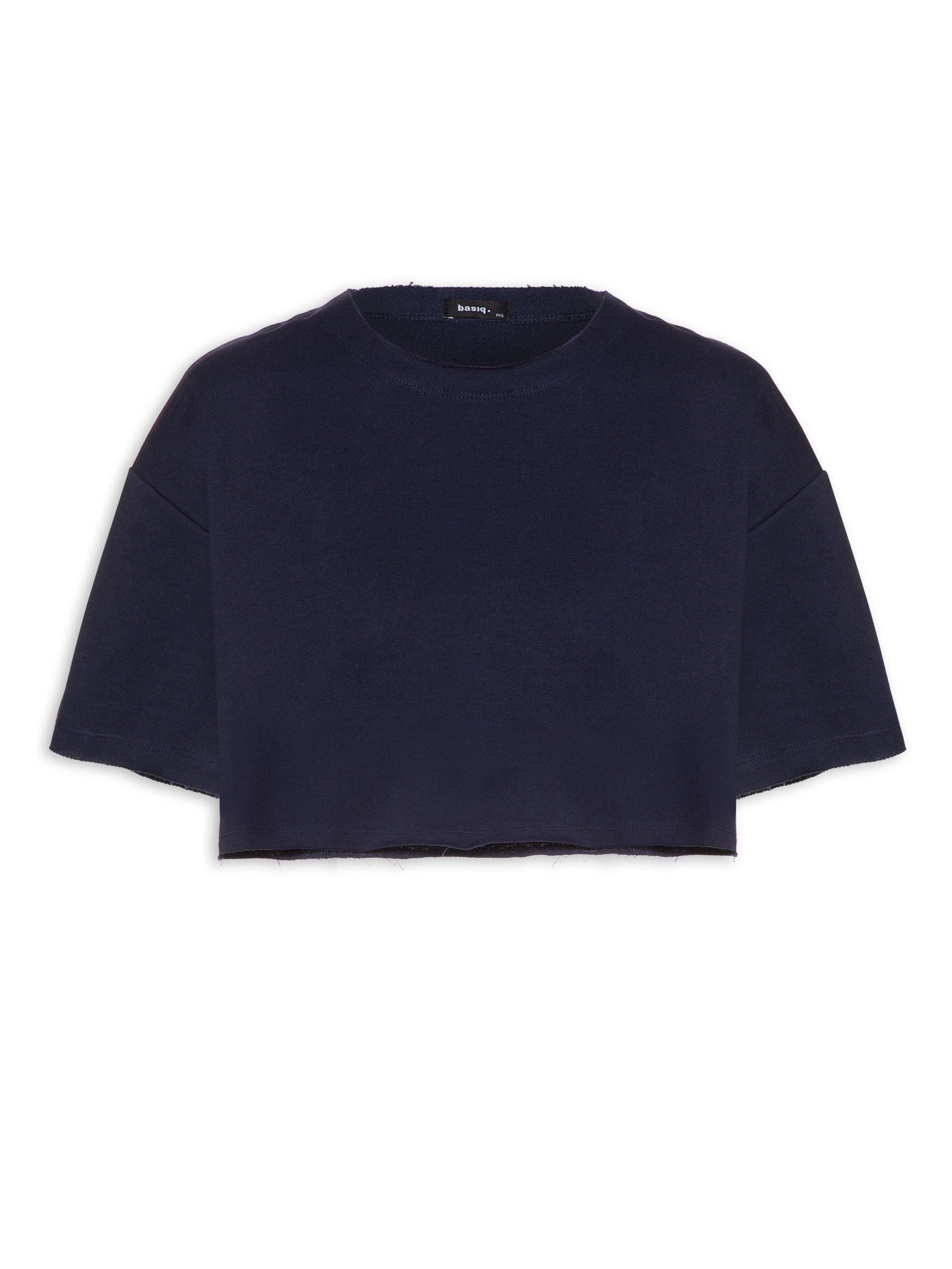 Blusa Feminina Moletinho Básica Azul Basiq