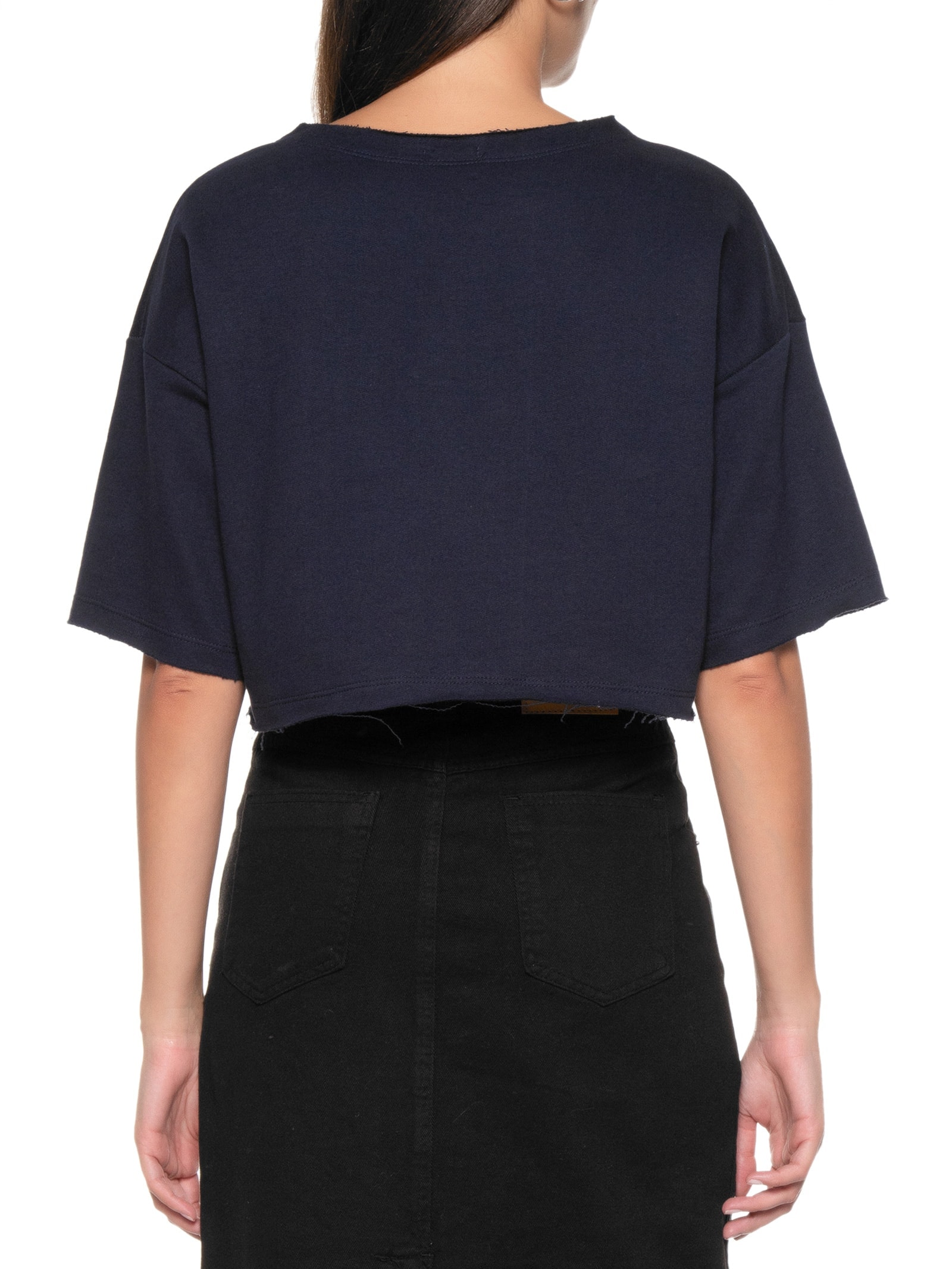 Blusa Feminina Moletinho Básica Azul Basiq