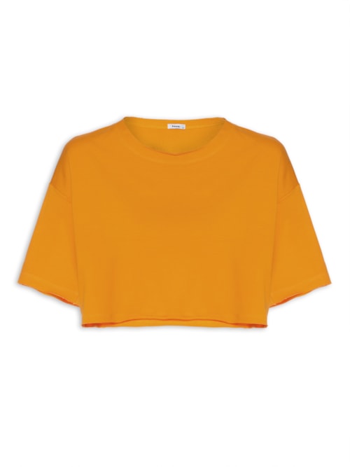 Blusa Feminina Moletinho Básica – Laranja