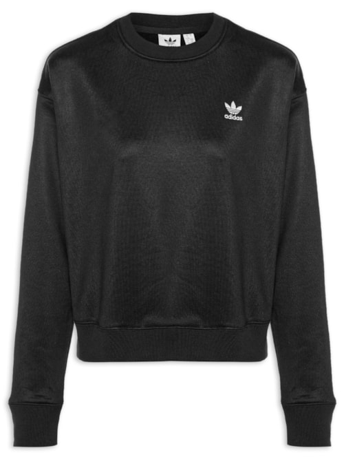 Blusa Feminina Moletom 3 Stripes - Preto