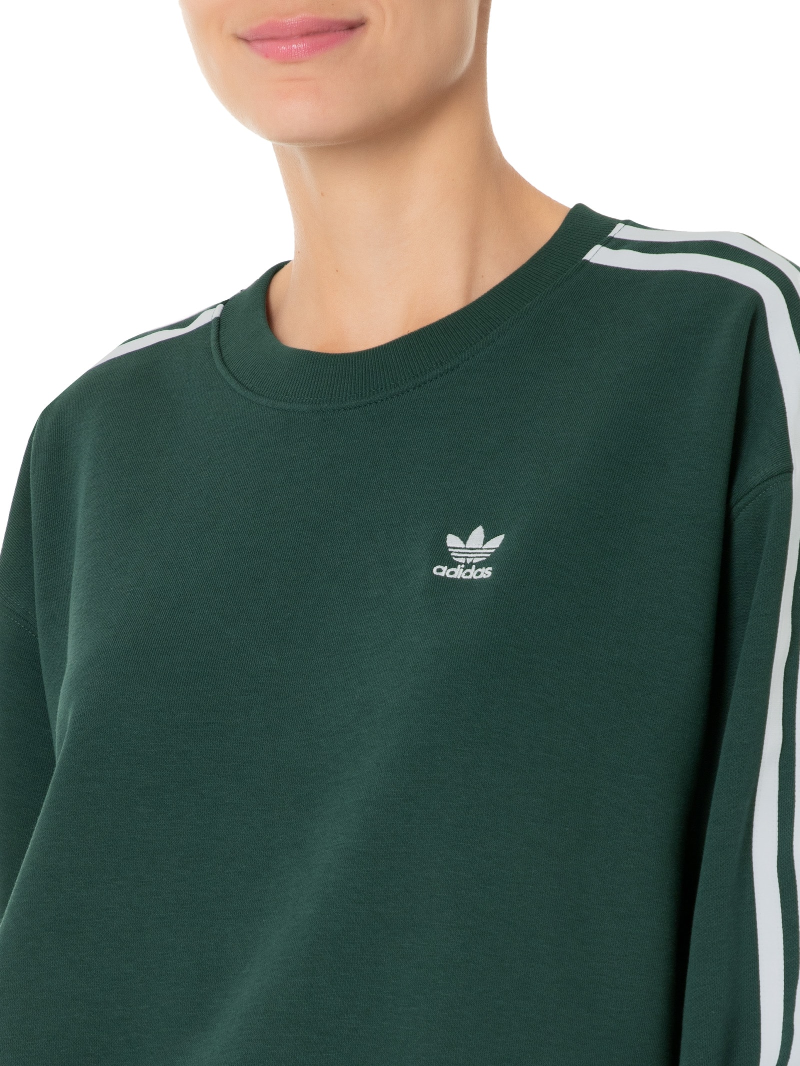 Adidas Originals Blusa Feminina Moletom Stripes Verde