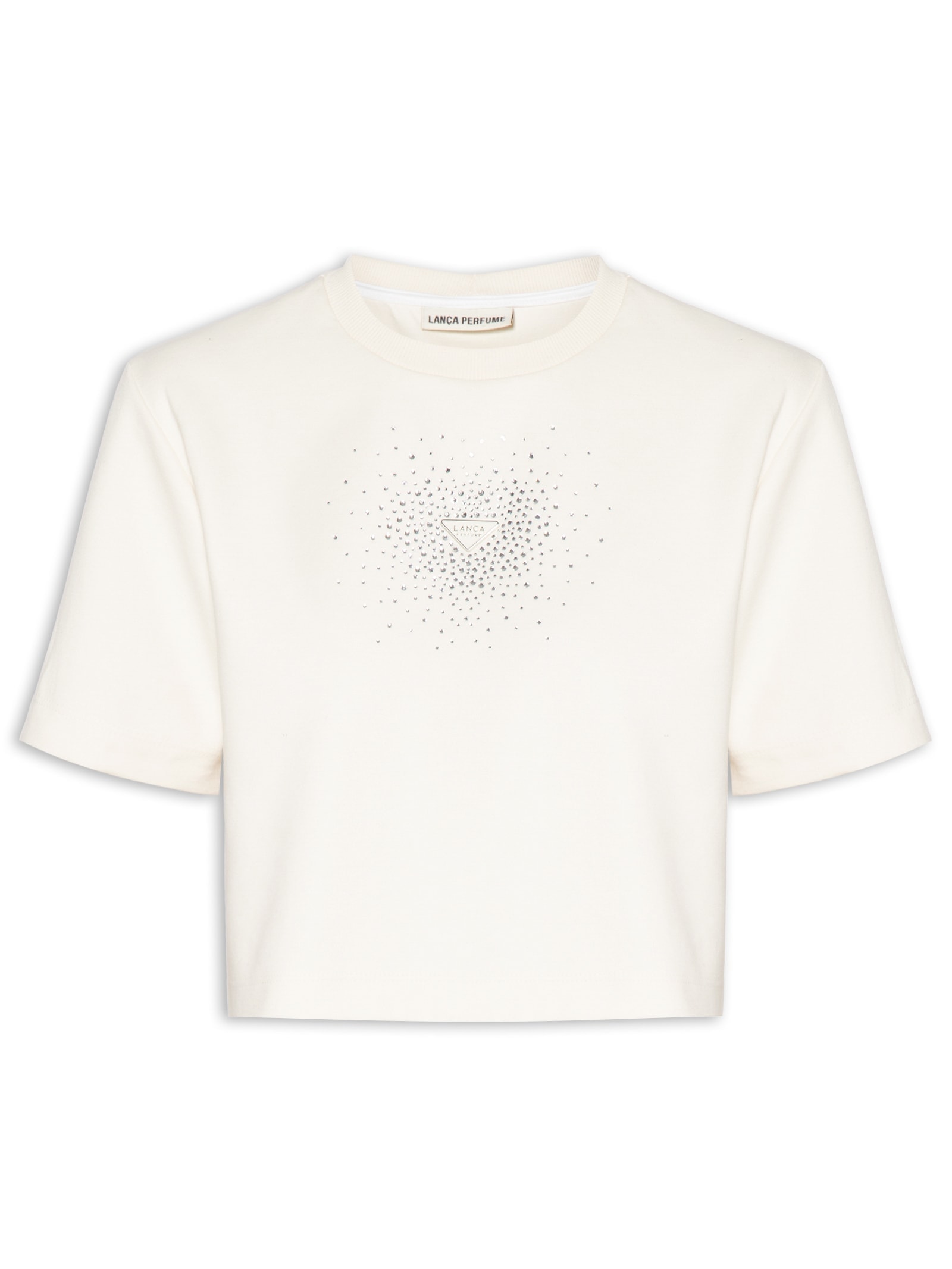 Blusa Feminina Moletom com Aplicação Branco Lança Perfume