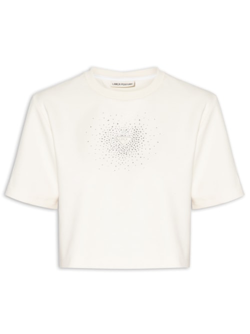 Blusa Feminina Moletom com Aplicação – Branco