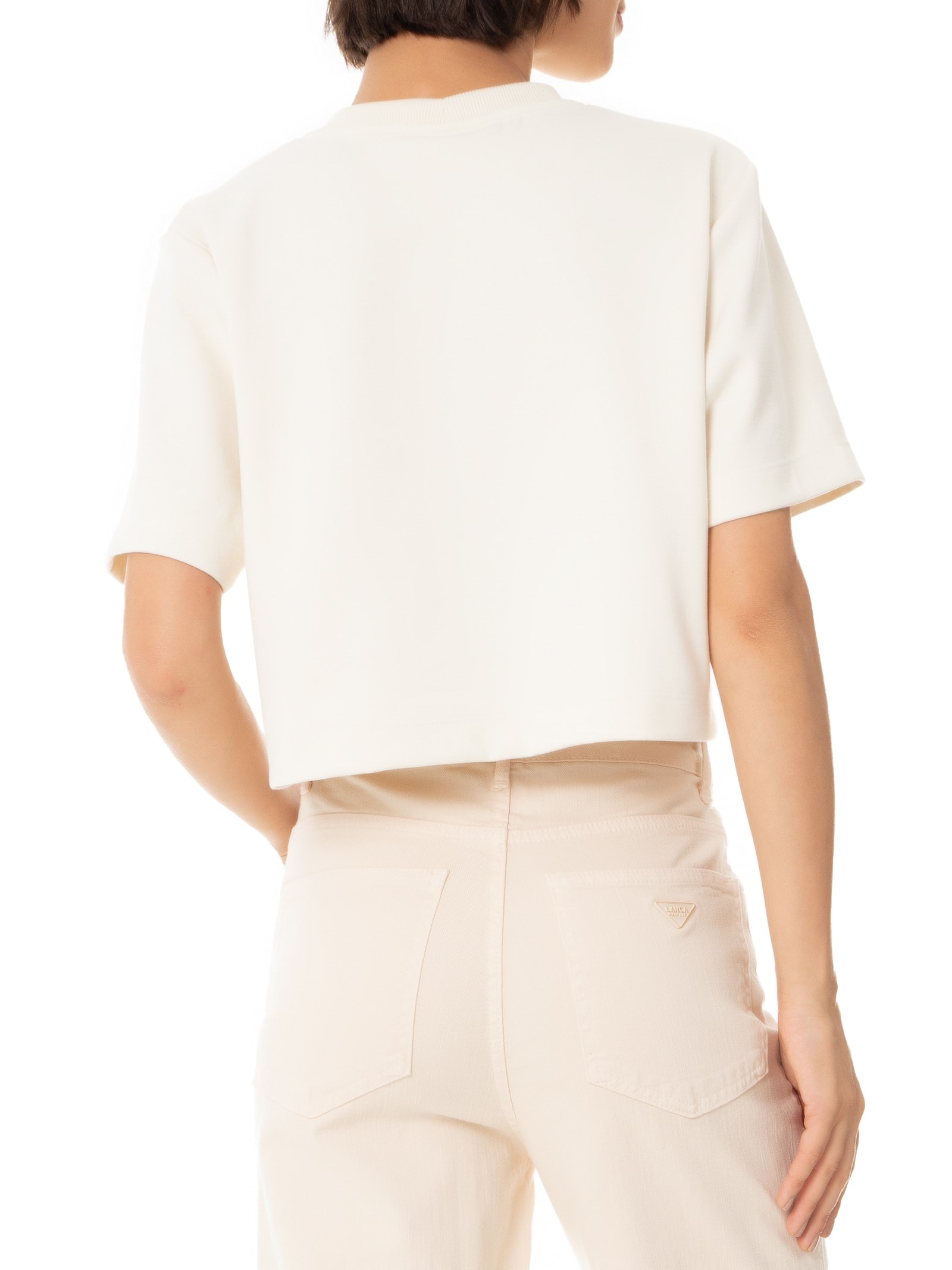 Blusa Feminina Moletom com Aplicação Branco Lança Perfume