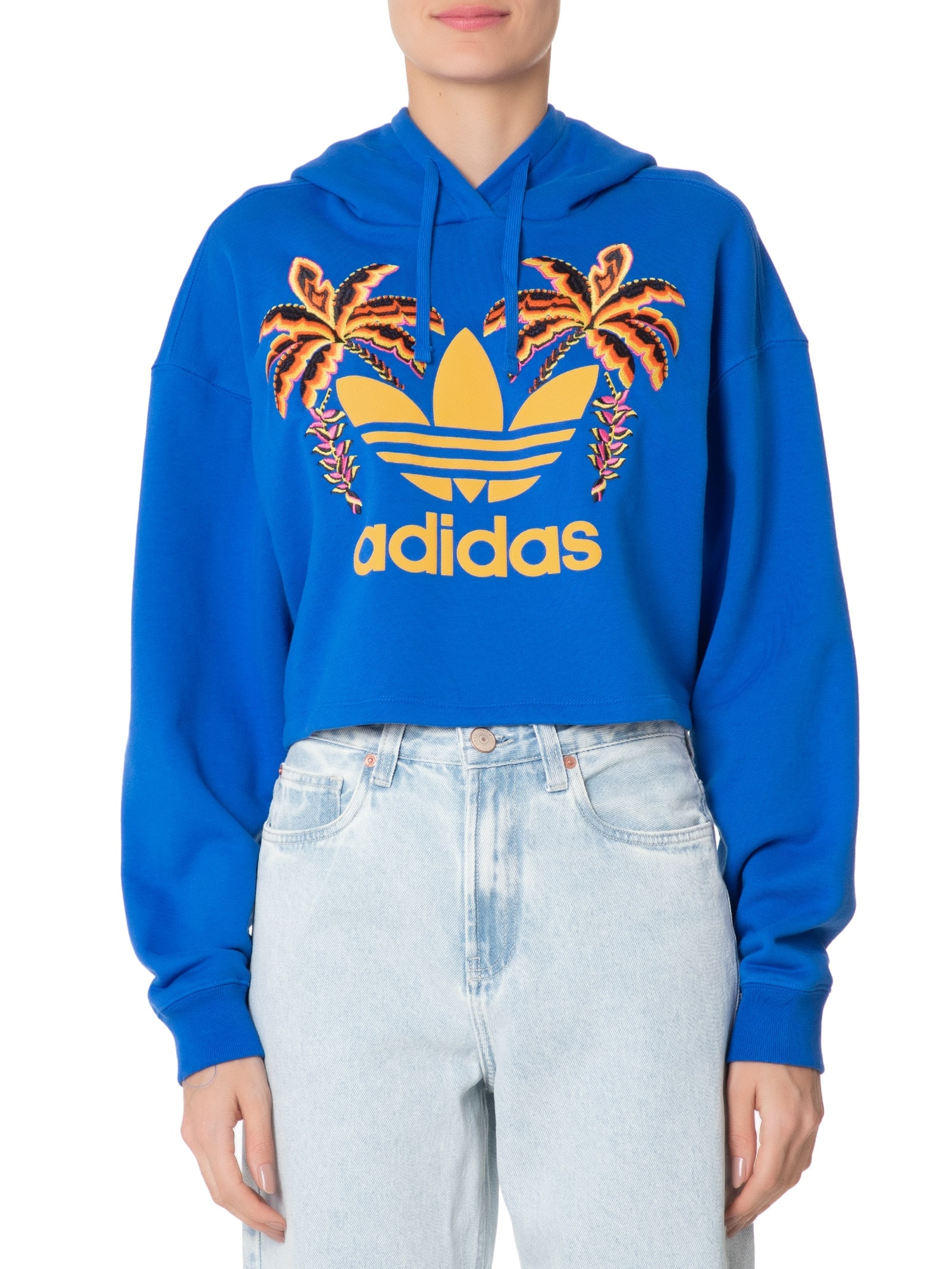 Adidas Originals Farm Blusa Feminina Moletom Com Capuz Azul