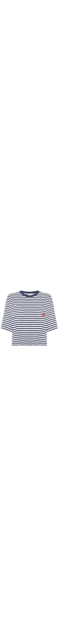 Blusa Feminina Moletom Estampa Listra Com Bordado – Azul