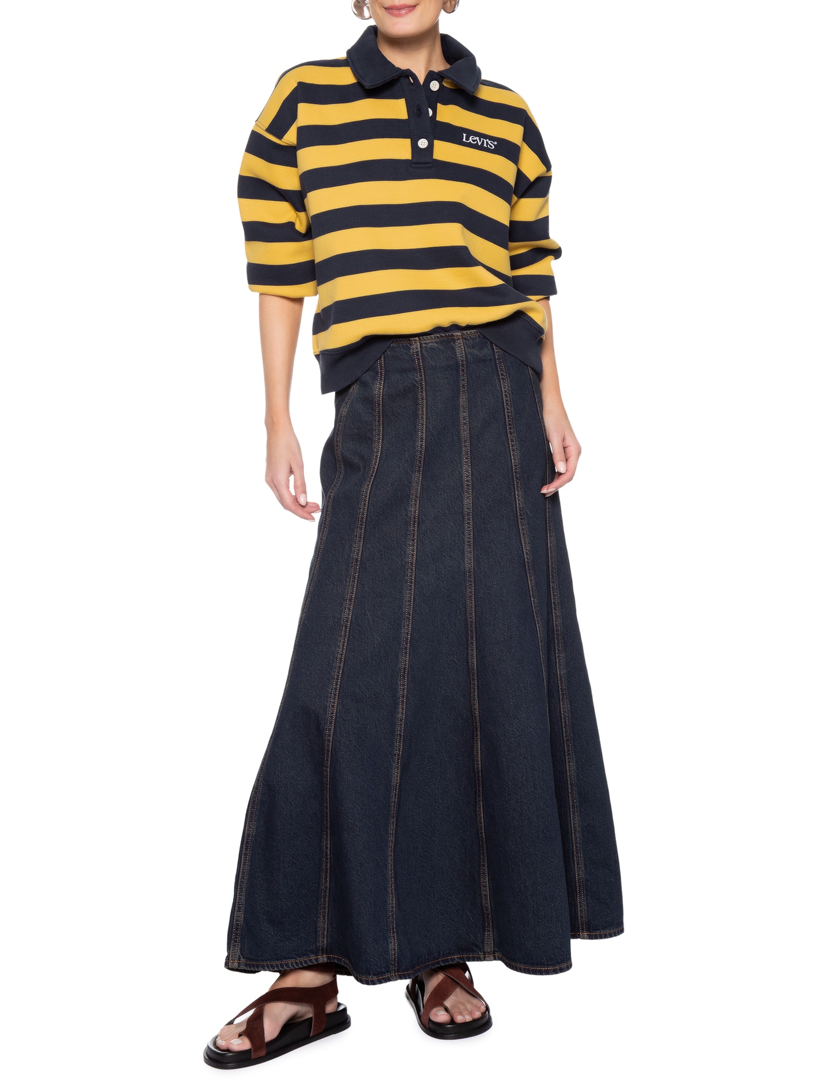 Blusa Feminina Moletom Fechado Gr Vintage Ruby Amarelo Levi's