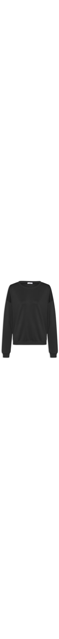 Blusa Feminina Moletom Oversized - Preto