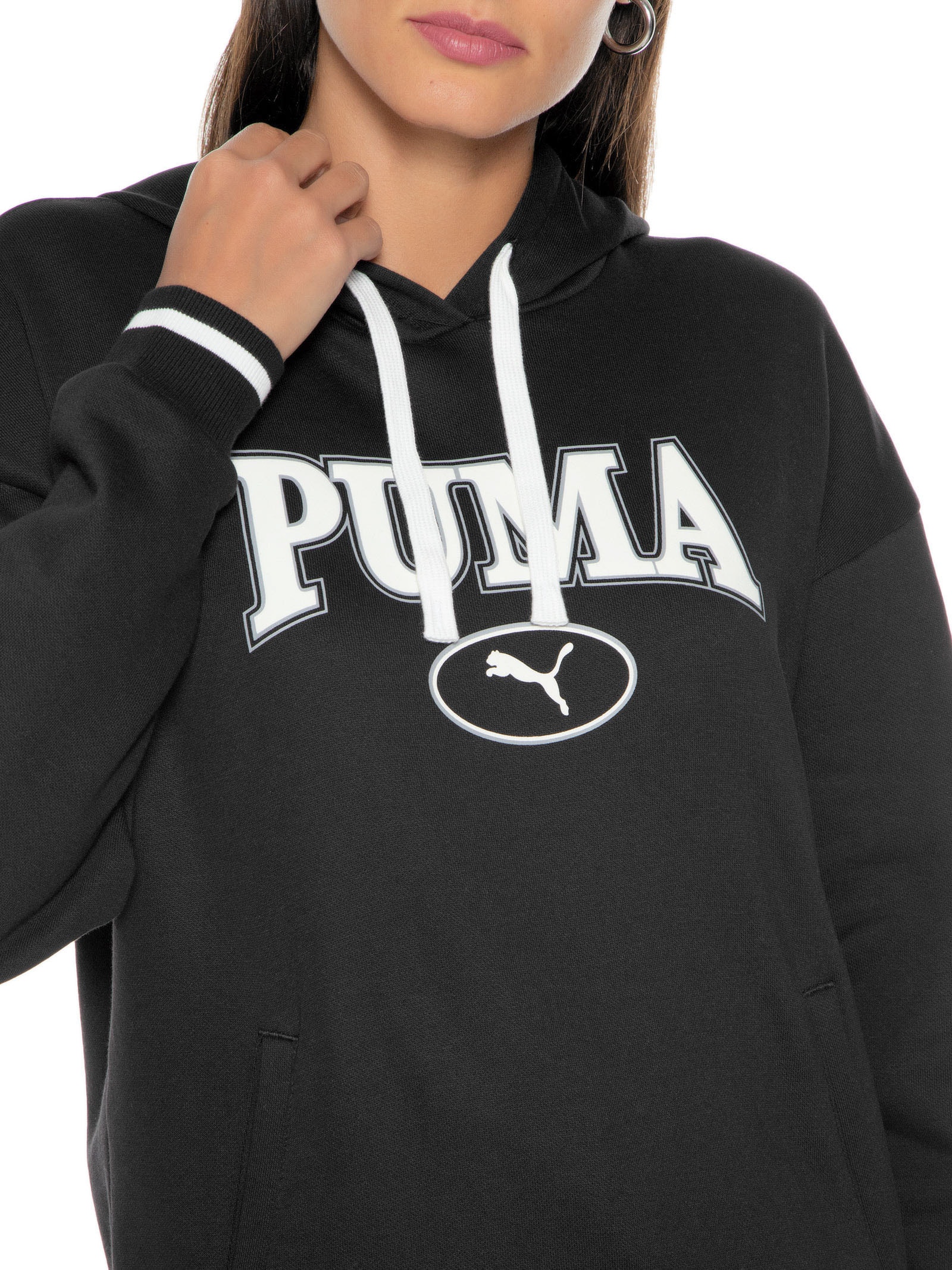 Puma Blusa Feminina Moletom Squad Preto - Main Image