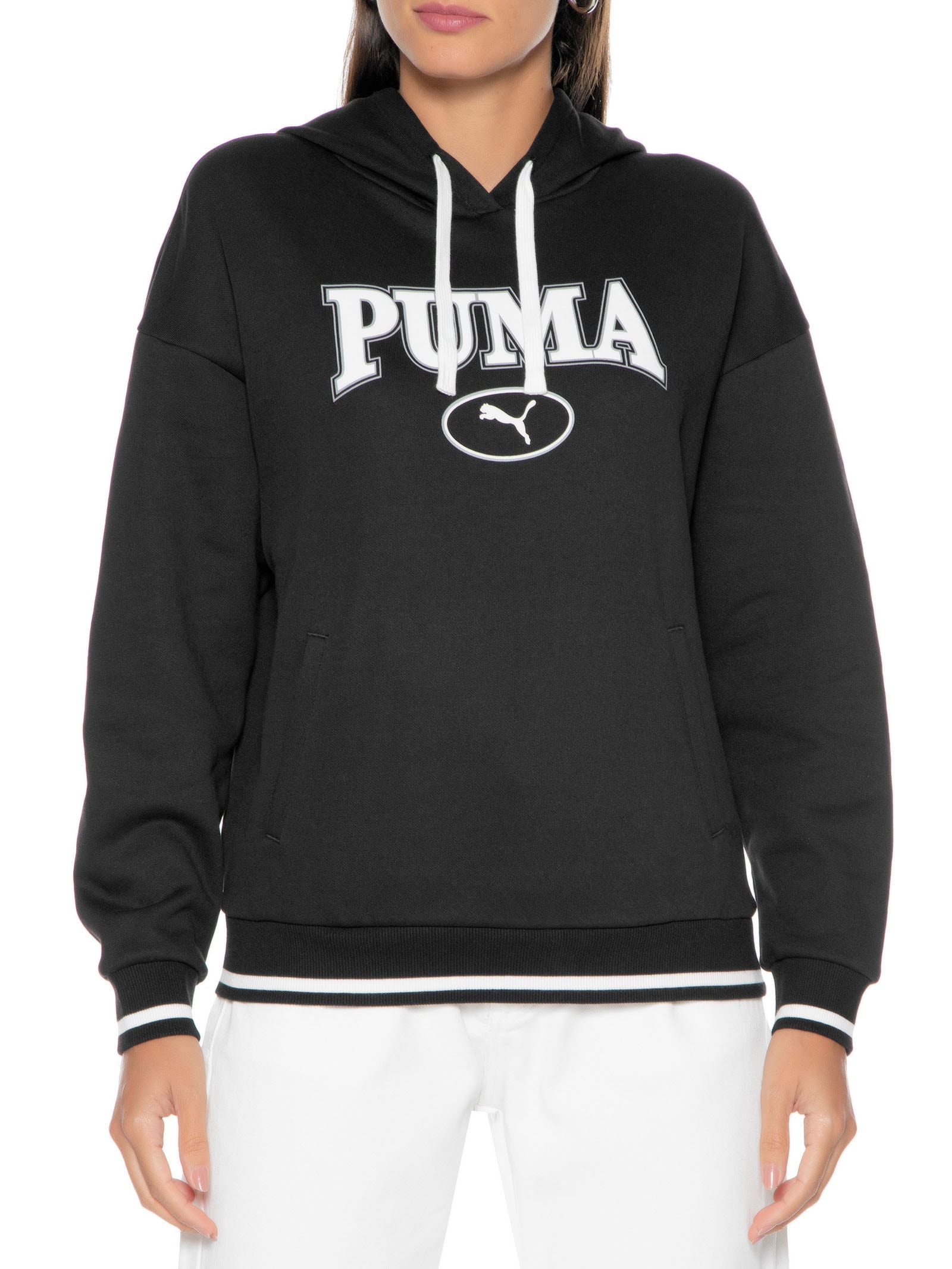 Blusa Feminina Moletom Squad Preto Puma