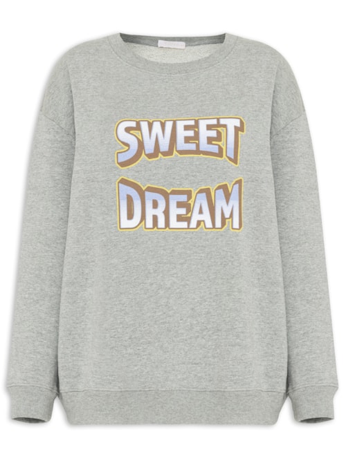 Blusa Feminina Moletom Sweet Dream – Cinza