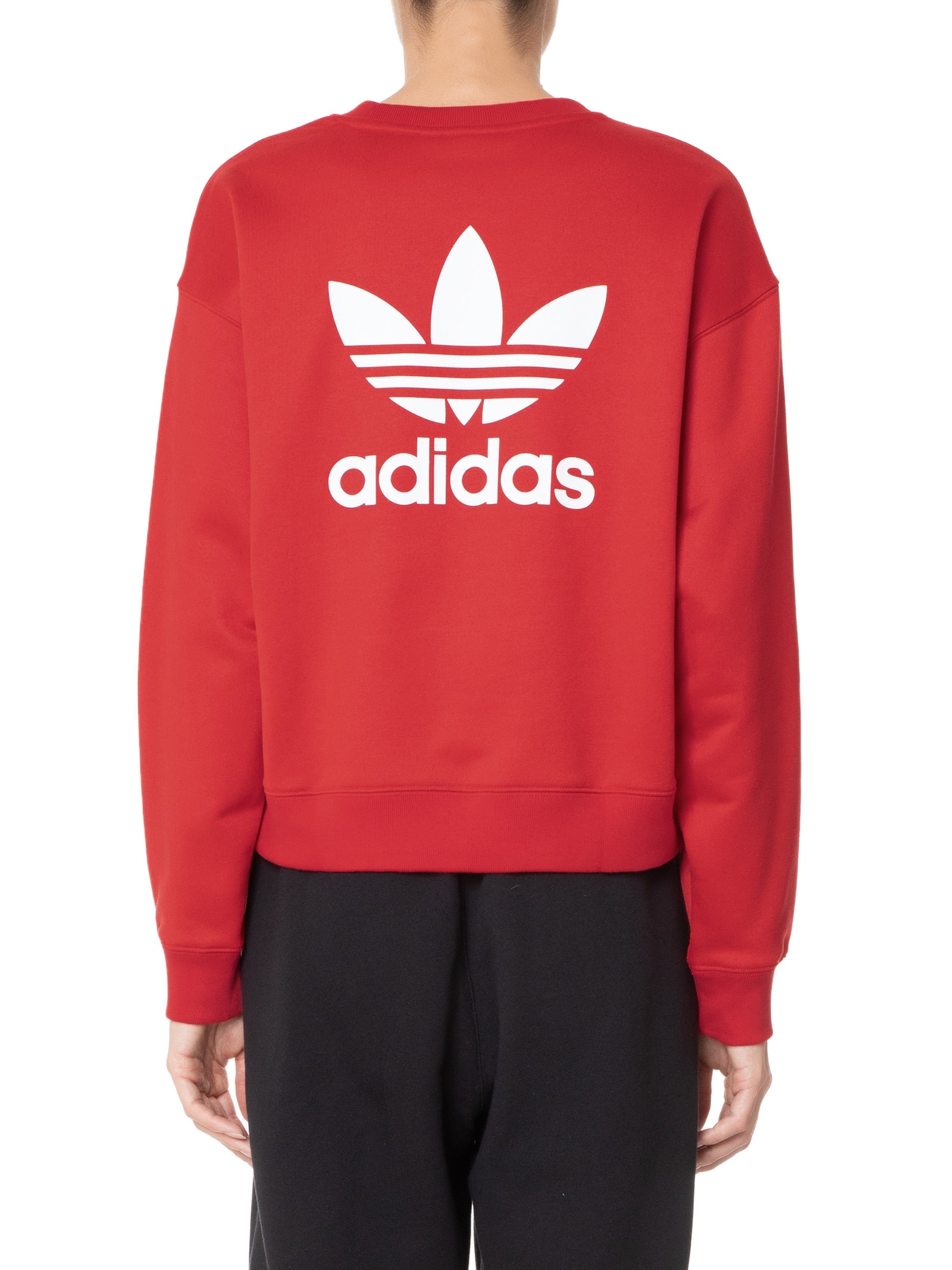 Adidas Originals Blusa Feminina Moletom Trefoil Vermelho