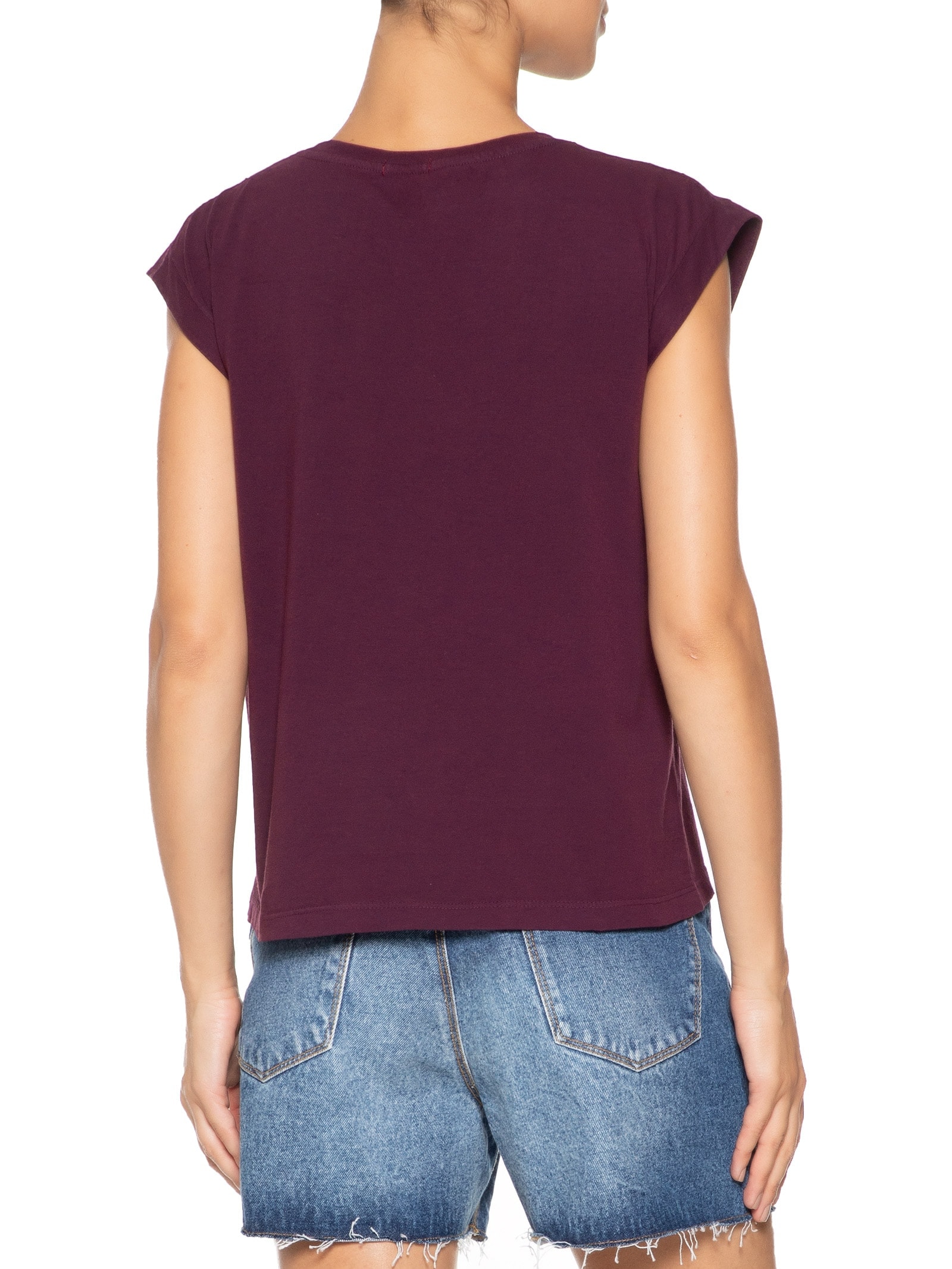 Blusa Feminina Muscle Tee Vinho Basiq