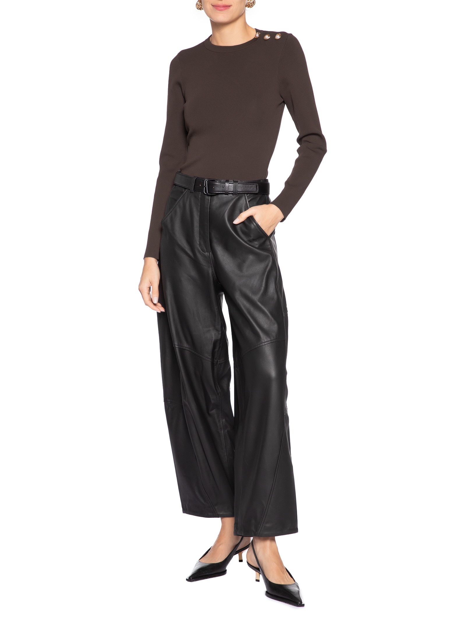 Blusa Feminina Nina Marrom Le Lis