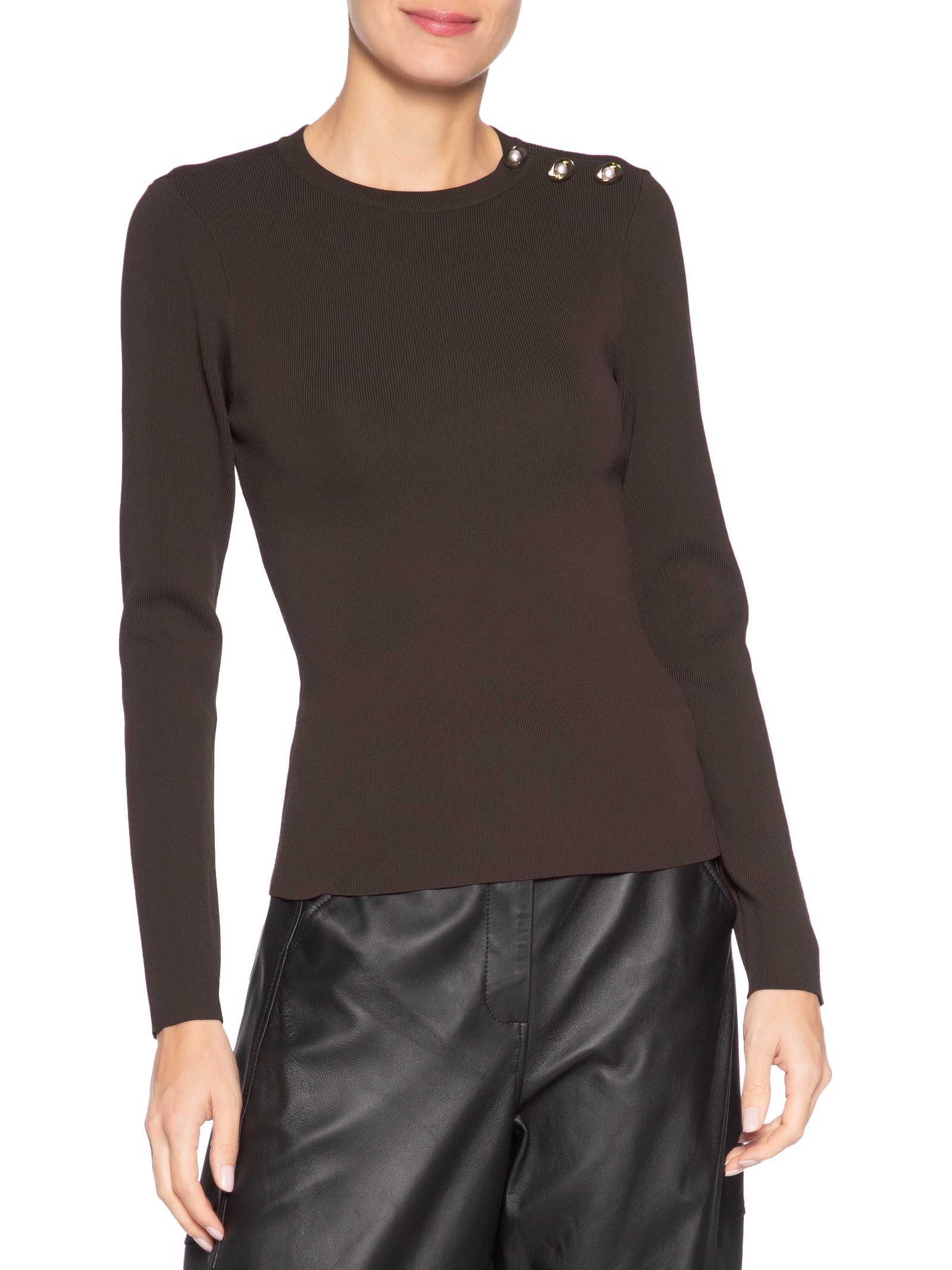 Blusa Feminina Nina Marrom Le Lis