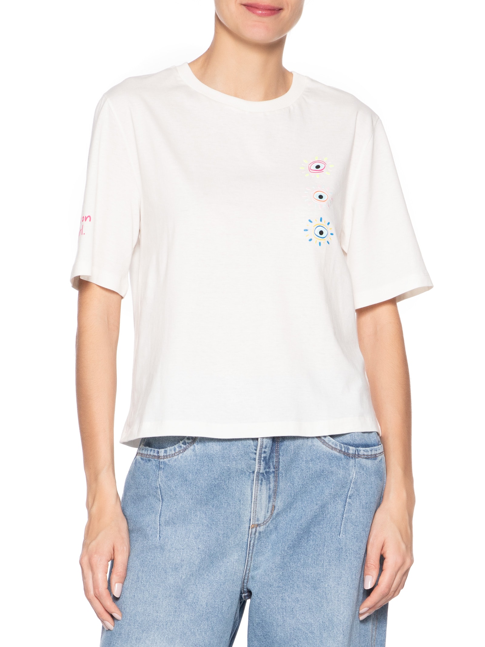 Blusa Feminina Olho Grego Branco Le Lis