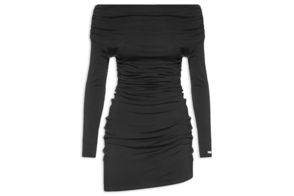 Blusa Feminina Ombro À Ombro De Manga Longa - Preto