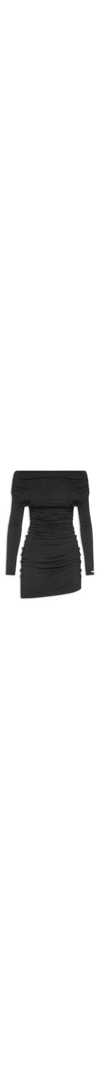 Blusa Feminina Ombro À Ombro De Manga Longa - Preto