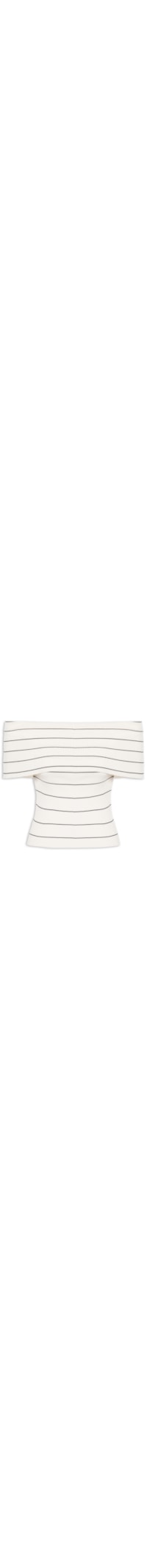 Blusa Feminina Ombro a Ombro Em Tricot - Off White