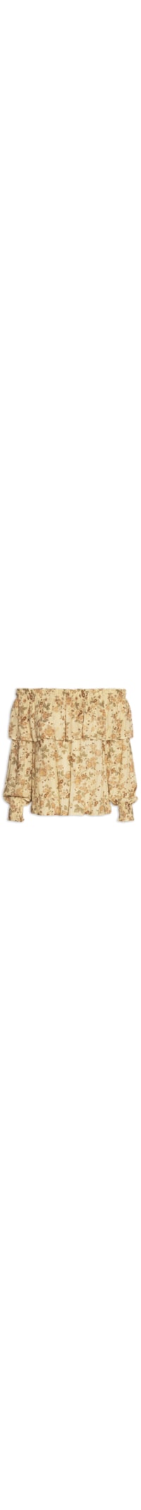 Blusa Feminina Ombro A Ombro Estampa Blush - Bege