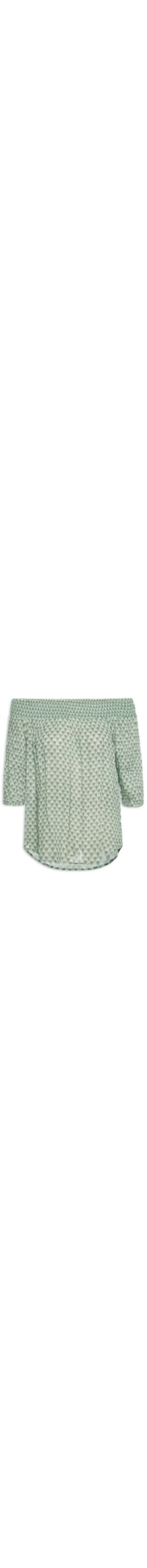 Blusa Feminina Ombro A Ombro Estampa Pacco - Verde